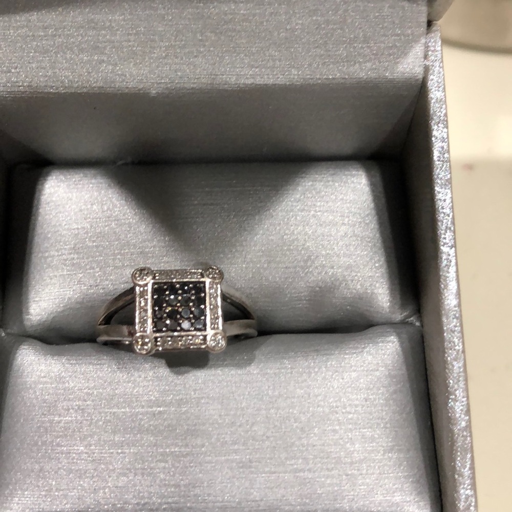 Black and white Diamond Ring